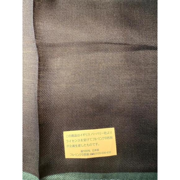 NWT Burberry Mens Handkerchief Pocket Square Dark Blue Logo Designer - Picture 3 of 3